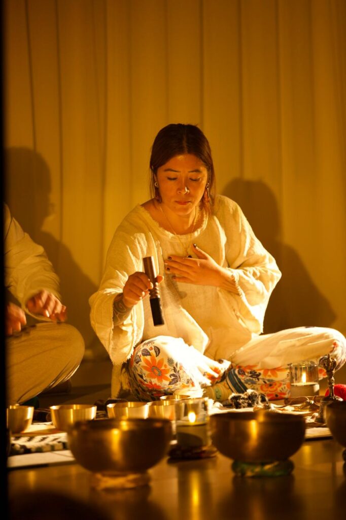 Sound healing session at Maya Singing Bowl Pokhara