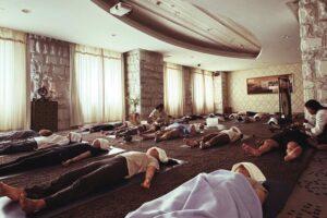 Group sound bath session — singing bowl Pokhara