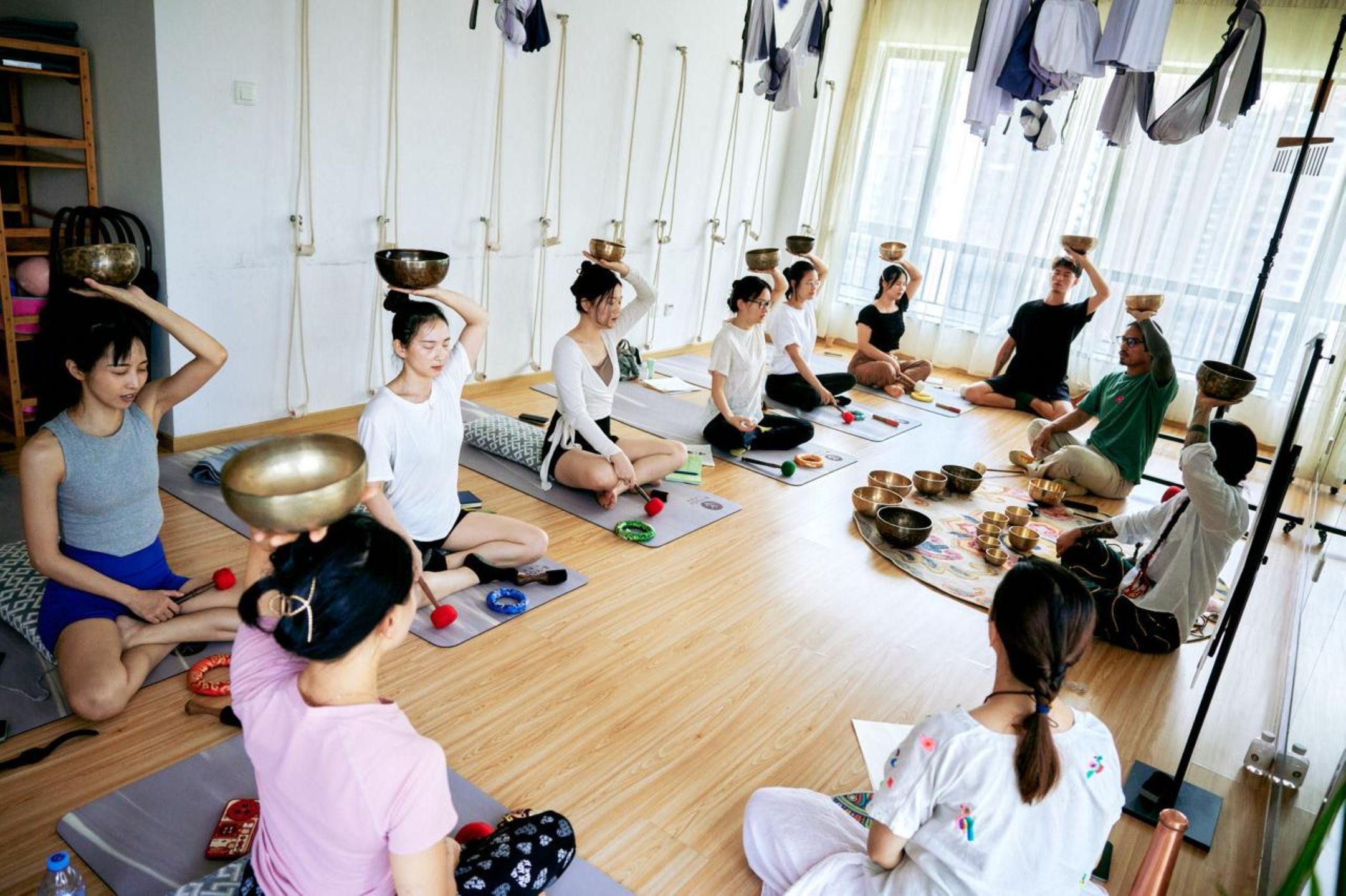 Personal sound healing session in Pokhara at Maya Singing Bowl